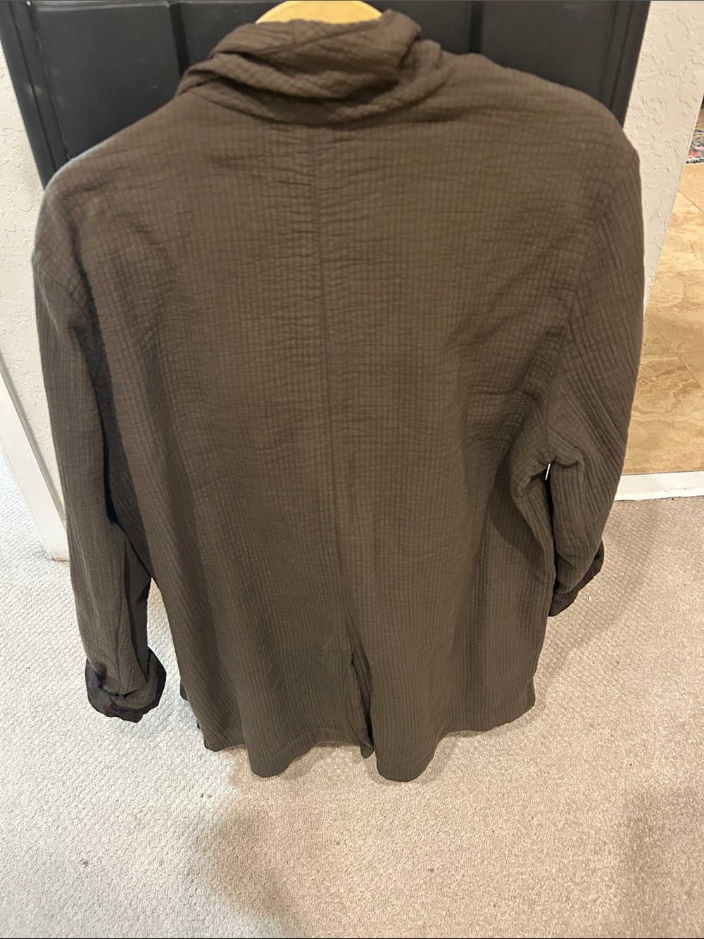 Free People Olive Shawl-Collar Lightweight Jacket - Picture 5 of 5